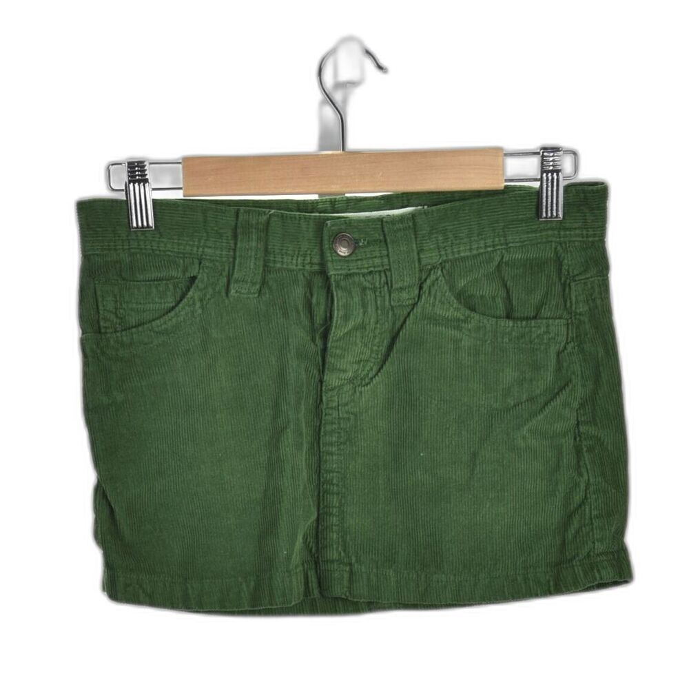 TRD CO Corduroy Dark Green Mini Skirt Size 4